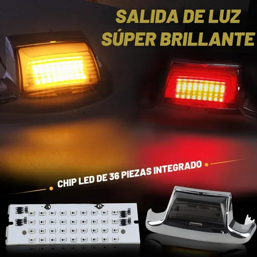 Vista 2 de Luces de guardabarros delanteros y traseros, luz de freno de punta de guardabarros LED compatible con Harley Electra Glide Road King Softail