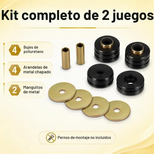 Vista 6 de 9.4102G Kit de bujes de montaje en el cuerpo, montaje universal, 2 soportes, 4 arandelas, 4 bujes (2 juegos)