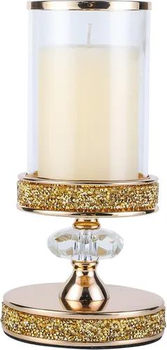 Vista 11 de Portavelas de pilar, candelabros de cristal para bodas, fiestas, eventos, Navidad, decoración del hogar, centros de mesa CH028D (L)