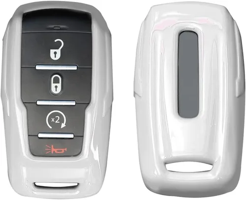 Vista 9 de RT-TCZ Funda para Llavero Cubierta Bolsa para Llaves Soporte Carcasa de Protección Accesorios para Dodge RAM 2018-2022, Azul