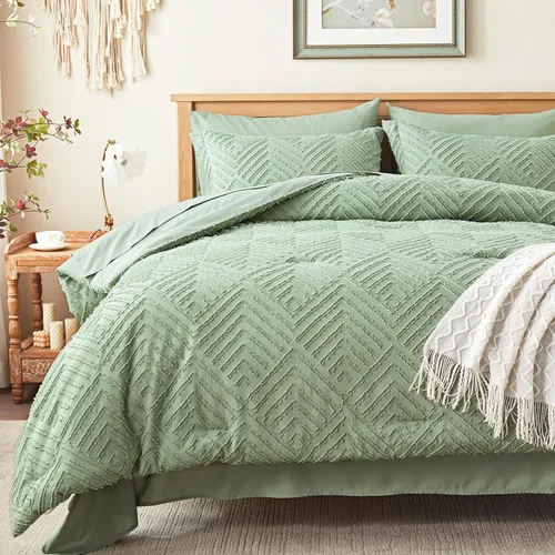Vista 33 de Zzlpp Juego de edredón individual de 5 piezas, ropa de cama beige en una 01 - Beige
