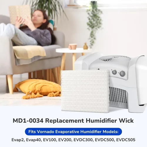Vista 2 de Fil-fresh MD1-0034 - Mecha de repuesto para humidificador de repuesto, filtro de repuesto compatible con humidificador evaporativo Vornado Evap40