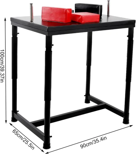 Vista 8 de Mesa profesional de lucha de brazos de 2204.62 libras, equipo de entrenamiento de lucha de brazos de hierro, mesa de entrenamiento de competencia
