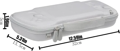 Vista 4 de Aenllosi Hard Travel Case for Hori Nintendo Switch Split Pad Pro Handheld Controller-White(Only Case)