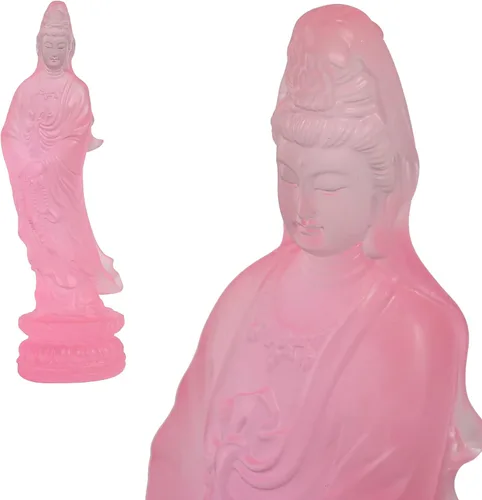 Vista 12 de Estatua de resina de Guan Yin – Quan Yin hecha a mano, Kwan Yin, Quan Am, Kuan Yin, Estatua de Guanyin para altar de meditación, estatua de Buda