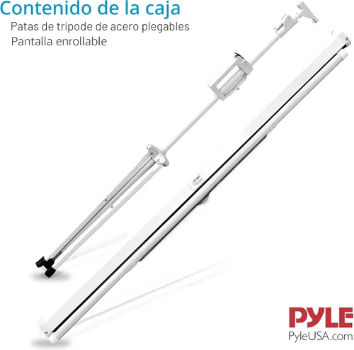 Vista 7 de Pyle PRJTP42 pantalla para proyector de 40", fácil de plegar y guardar, estilo trípode