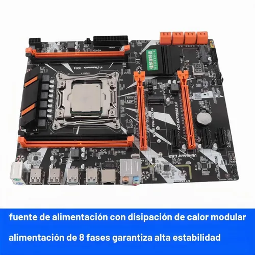 Vista 2 de Dpofirs Placa base X99 CPU Combo, LGA 2011-3 E5 2620 V3 placa base CPU, memoria DDR4 de 4 canales, tarjeta de red Gigabit, interfaz NVME M.2