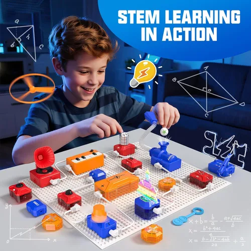 Vista 11 de Kit de ciencia para niños, juguete STEM de exploración electrónica 671+ proyectos