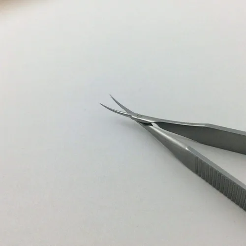 Vista 3 de Capsulotomía curvada de acero inoxidable Scissor 4.9 in ojo oftálmico ent isntrument