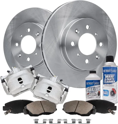 Vista 39 de Detroit Axle - Rotores de freno para Chrysler 200 2015 2016 2017, Rotores de freno de disco de reemplazo: 12.01" pulgadas delantero y 10.95