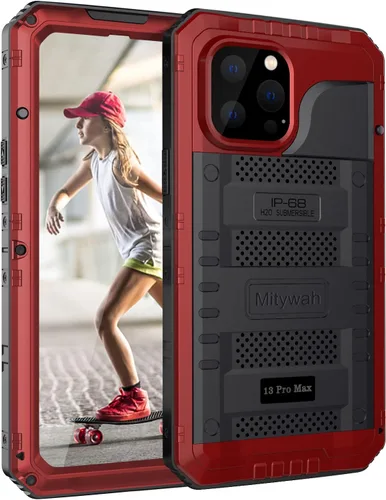 Vista 41 de Mitywah Funda impermeable para iPhone 7/iPhone 8 / iPhone SE 2020, funda de metal resistente de grado militar, protección de cuerpo completo