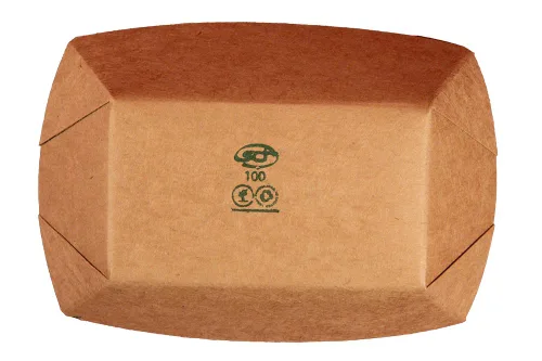Vista 2 de Southern Champion Tray 0513 #100 Bandeja para alimentos de cartón ECO Kraft, capacidad de 1 lb (Caja de 1000)
