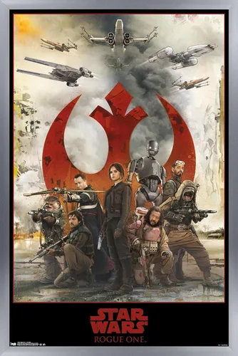 Vista 9 de Trends International Star Wars: Rogue One - Póster de pared de montaje, 14.725 x 22.375 pulgadas, versión enmarcada de madera de granero