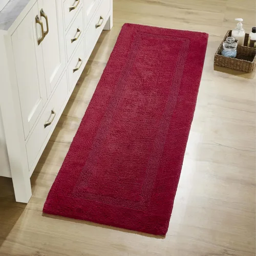 Vista 142 de Better Trends - Juego de 2 alfombras de baño 100% algodón, extra suaves, con borlas, de 17" x 24", alfombra de baño superabsorbente y reversible