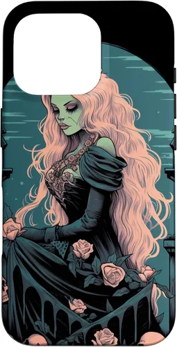 Vista 20 de Funda para iPhone 16 Gothic Girl Pastel Goth Wiccan Pagan Anime Nu Goth Grunge