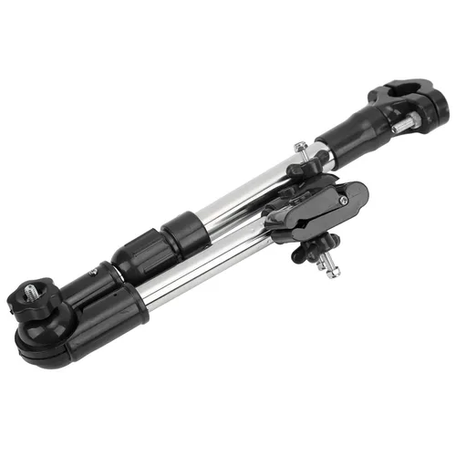 Vista 7 de Soporte de montaje para paraguas, soporte de montaje para sombrilla de bicicleta, conector ajustable de 360°, para manillar, soporte de montaje