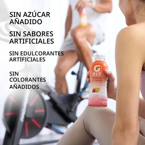 Vista 5 de Gatorade Fit - Bebida con electrolitos, hidratación real saludable, mango tropical, botellas de 16.9 onzas (paquete de 12)