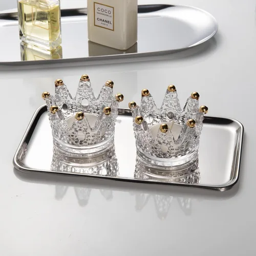 Vista 8 de IMEEA Pequeña bandeja de tocador rectangular de acero inoxidable, pequeña bandeja para joyas, bandeja de baño, organizador de almacenamiento