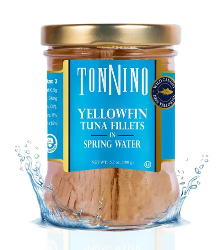 Vista 11 de Tonnino Filetes de atún bajos en calorías y sin gluten de aleta amarilla en aceite de oliva, 6.3 onzas, chile tailandés picante (paquete de 6))
