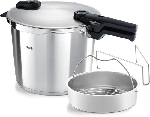 Vista 10 de Fissler Vitaquick - Olla a presión premium, 2.6 cuartos de galón con inserto de vapor y trípode