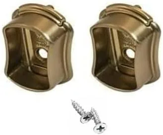 Vista 7 de TAG Hardware - 1 par de bridas de soporte de extremo cóncavo para armario (Negro)