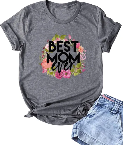 Vista 2 de Nlife - Camisetas de cuello redondo para mujer, diseño floral