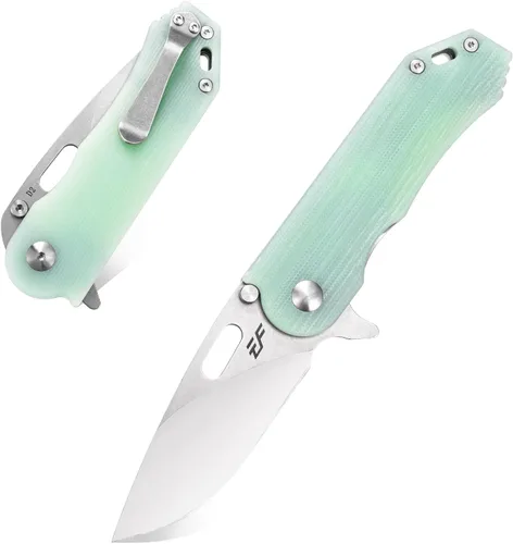 Vista 10 de Eafengrow EF32 - Cuchillo plegable D2 con hoja de acero y mango G10, cuchillo de herramientas EDC para trabajar, acampar, actividades al aire libre