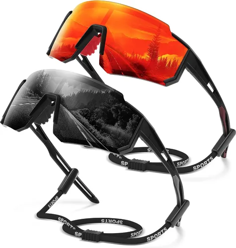 Vista 26 de Gafas de sol polarizadas deportivas para hombres y mujeres, gafas de sol para pesca, ciclismo, bicicleta de montaña, béisbol con protección UV