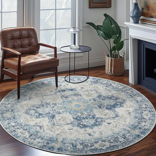 Vista 37 de jinchan Alfombra de Área 2x3 pies Alfombra Vintage de Entrada Lavable Bohemia Tapete Interior para Puerta Medallón Floral Tapete Pequeño para Puerta