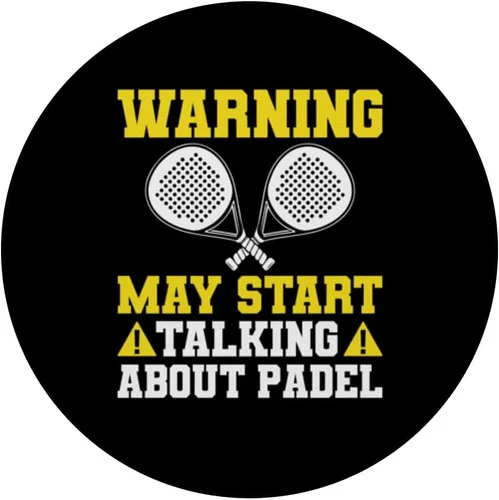Vista 3 de Advertencia Puede Empezar A Hablar De Paleta De Pádel PopSockets Adhesivo PopGrip