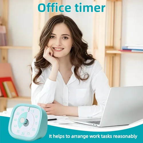 Vista 5 de Temporizador visual para niños, temporizador de tiempo, temporizador de 60 minutos para niños para aula, oficina en casa, temporizador de cuenta