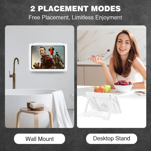 Vista 5 de MoKo Soporte para tablet de ducha, soporte elástico impermeable para iPad para todos los dispositivos de hasta 11 pulgadas, soporte de pared