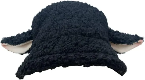 Vista 3 de Lolita - Gorro de lana de cordero con diseño de oveja bereber con forro polar divertido para pescador para invierno para mujeres y niñas