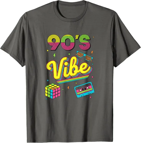 Vista 106 de 90s Nostalgia Retro Apparel - 90'S Vibe Retro T-Shirt Negro