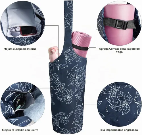 Vista 3 de IwIeIaIrI Yoga Mat Bag for Women with Mat Carrier Large Size Pocket