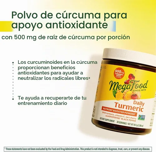 Vista 3 de Potenciador diario de cúrcuma MegaFood , MGF-064, 1