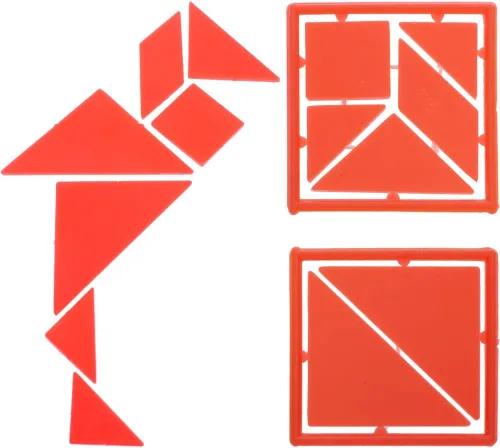 Vista 2 de Tangramas de plástico pequeños, juego de 12