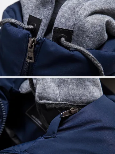 Vista 8 de Vcansion Chaleco de invierno acolchado para hombre con capucha extraíble sin mangas, chaleco acolchado