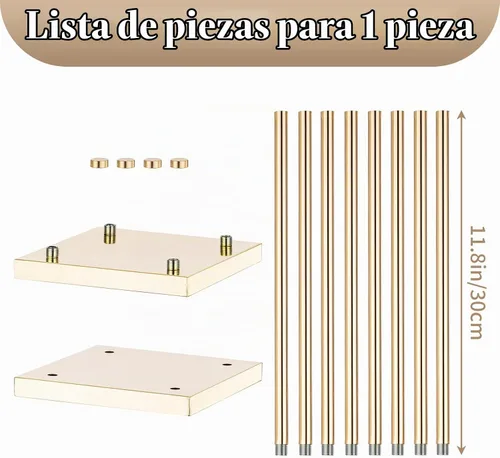 Vista 7 de Sziqiqi Jarrón dorado para centros de mesa de boda, jarrones de columna