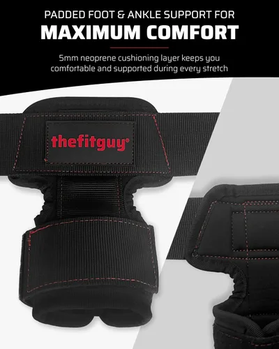 Vista 5 de THEFITGUY Paquete de flexibilidad y fuerza: correa de máquina de cable de fijación múltiple y correa de estiramiento cuádruple para entrenamiento