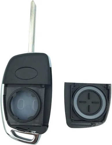Vista 7 de Funda de repuesto sin cortar para llave remota con 4 botones para Hyundai Sonata Santa Fe Flip Key Control remoto
