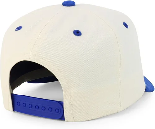 Vista 4 de Trendy Apparel Shop Gorra de béisbol combinada de 5 paneles de algodón y gamuza Piedra real