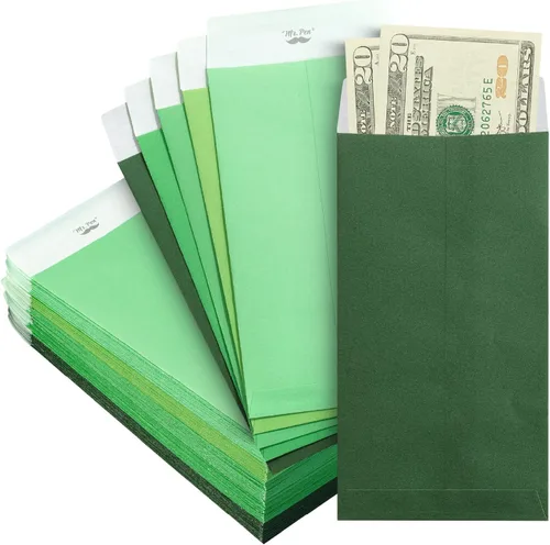 Vista 27 de Mr. Pen - Sobres de dinero para efectivo, 6.5 x 3.5 pulgadas, paquete de 100 unidades, papel kraft Sobres de efectivo autoadhesivos a granel