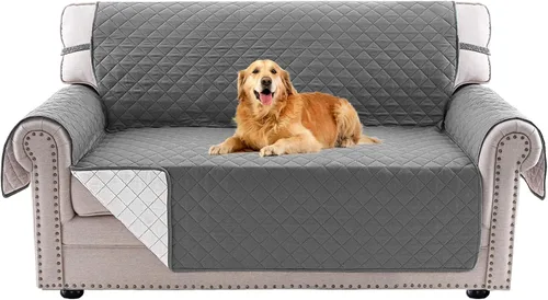 Vista 16 de PrinceDeco Funda de sofá para perros, lavable y reversible, apta para mascotas, resistente al agua, protector de muebles con correas elásticas