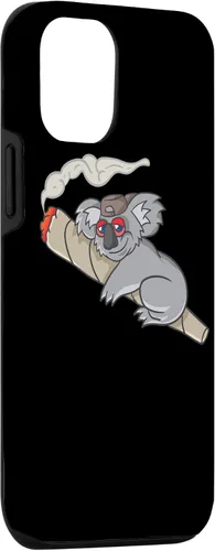 Vista 3 de iPhone 15 Koala fumar marihuana marihuana fumar marihuana Stoner Don't Care Bear Case