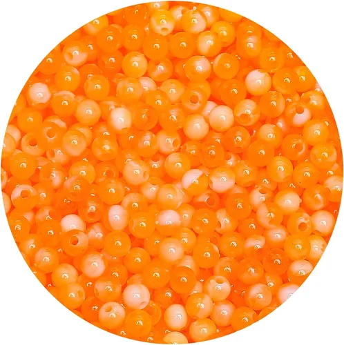 Vista 80 de BONNY BOXX 2000 piezas 4 mm cuentas redondas de acrílico de zafiro suave, bolas de plástico de chicle de burbujas, cuentas gruesas de bolas