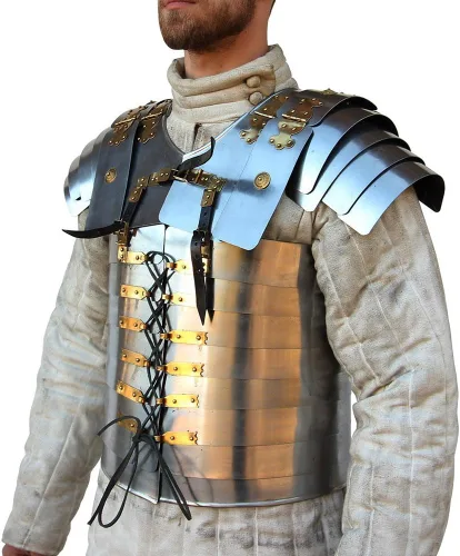 Vista 5 de NauticalMart Soldado Romano Militar Lorica Segmentata Cuerpo Armadura 0.63 oz Acero