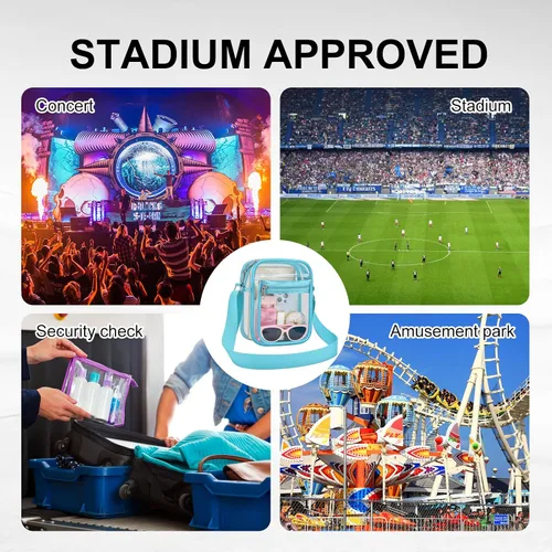 Vista 6 de USPECLARE Clear Bag for Stadium Events Clear Messenger Bag for Men and Women