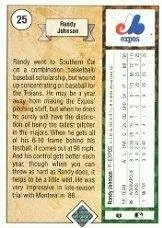 Vista 2 de 1989 Upper Deck Baseball Rookie Card #25 Randy Johnson Mint