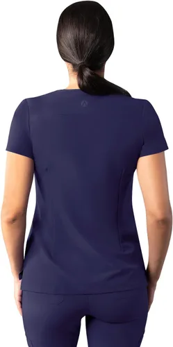 Vista 2 de Adar Addition - Ropa quirúrgica para mujer, moderna camiseta médica con cuello en V